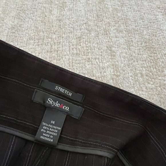 Vintage Style & Co Stripe Crop Pants 14 - Picture 2 of 10